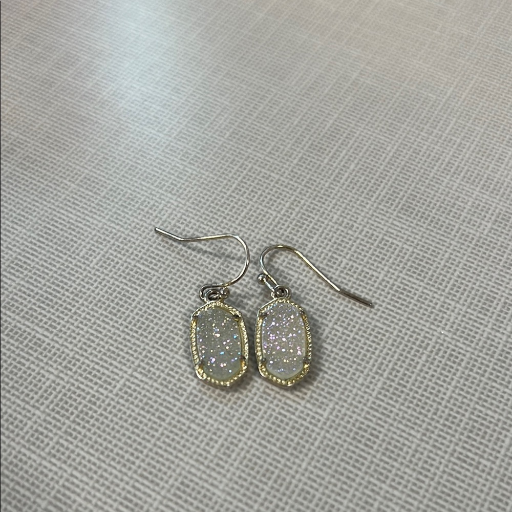 Kendra Scott Elegant Gold and Silver Dangle Earrings